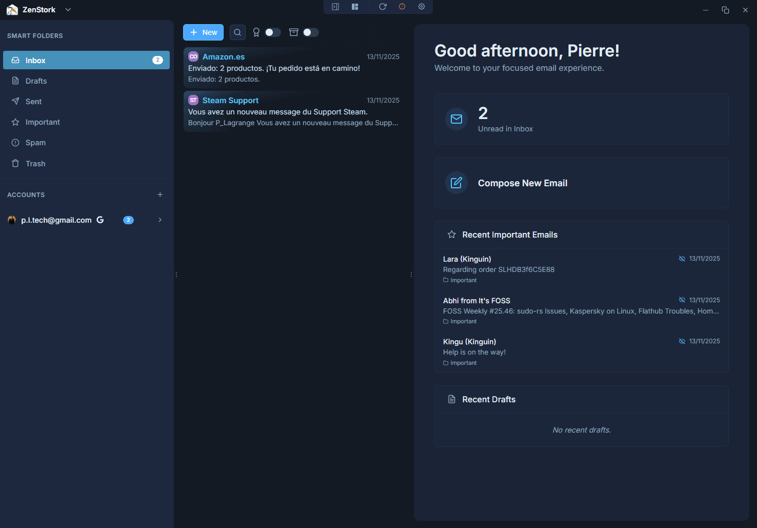 ZenStork Dark Interface